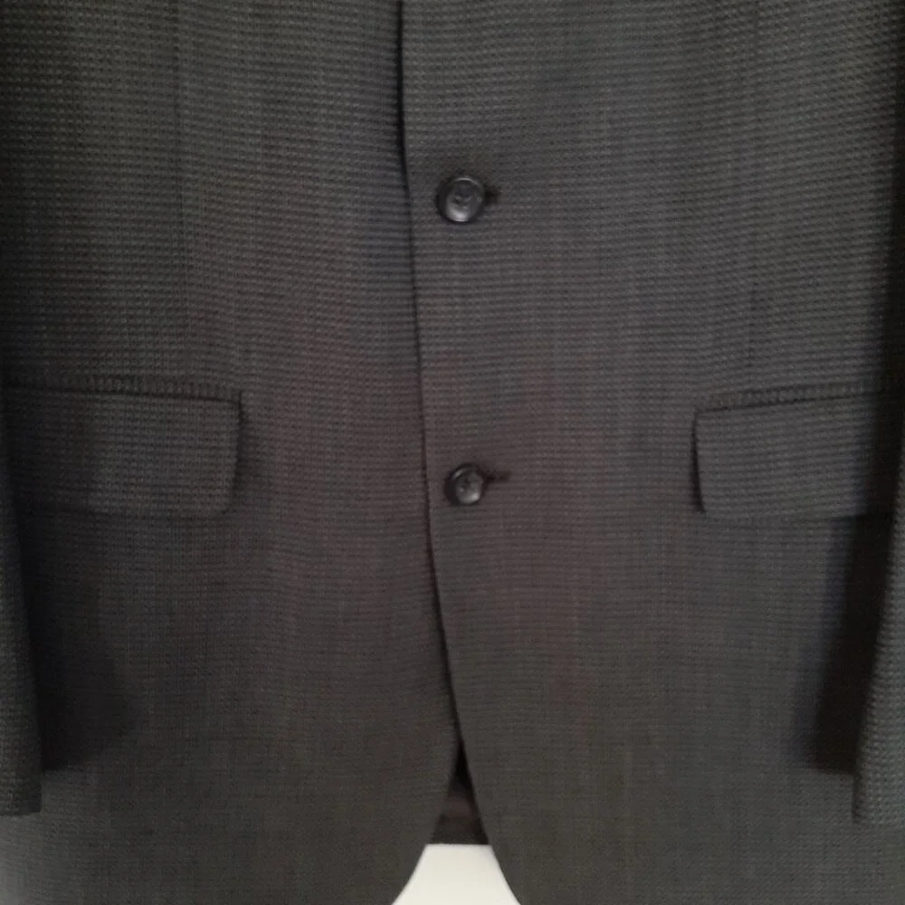 Oscar de la Renta Wool Tweed 3-Button Blazer Gray Size 42L